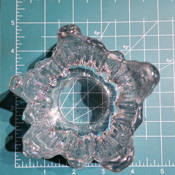 Nybro Sweden Rune Strand Crystal Volcano Votive Candleholder Pair Vintage - Picture 7 of 7